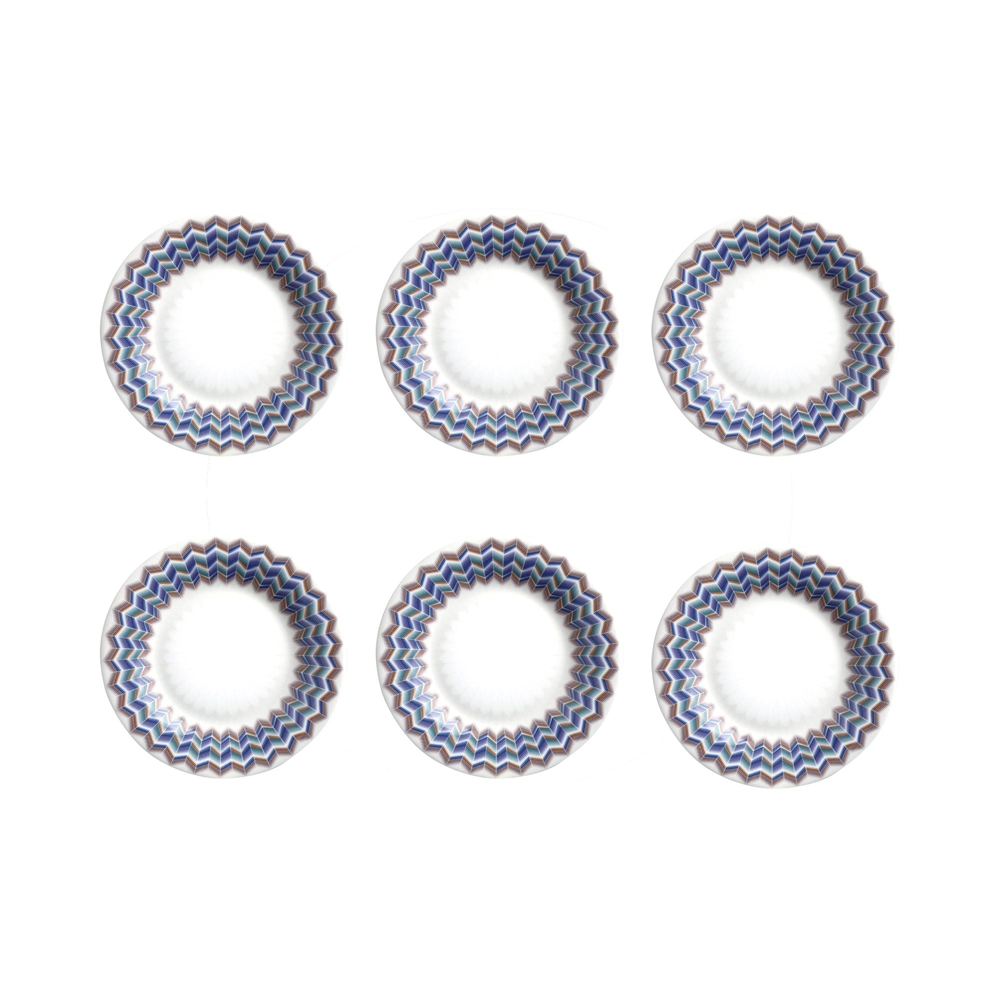 MISSONI - PIATTI PANE/BREAD or BUTTER PLATE - Ø 15,5 cm - SET 6 PZ